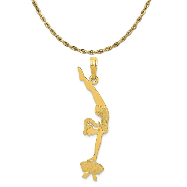 14k Yellow Gold Solid Polished Gymnast Pendant 14k Yellow Gold Solid Polished Gymnast Pendant